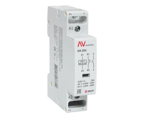 КМ 20А 1NO+1NC 230В АС (1 мод.) AVERES (km-av-1-20-11-230V)