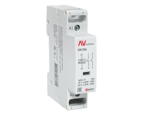 КМ 20А 2NO 230В АС (1 мод.) AVERES (km-av-1-20-20-230V)