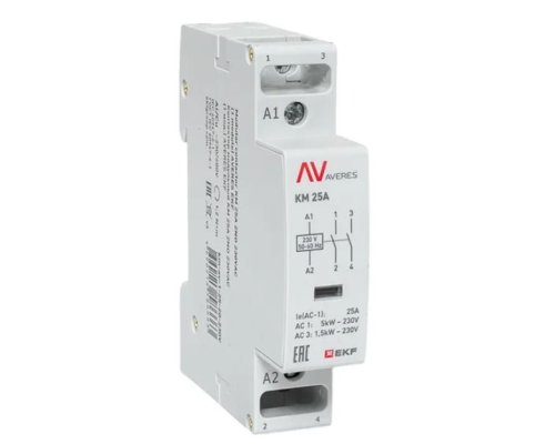 КМ 25А 2NO 230В АС (1 мод.) AVERES (km-av-1-25-20-230V)