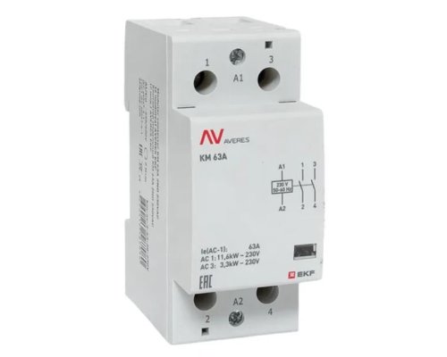 КМ 63А 2NO 230В АС (2 мод.) AVERES (km-av-2-63-20-230V)