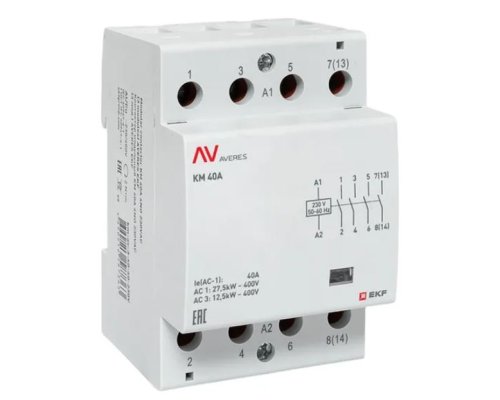КМ 40А 4NO 230В АС (3 мод.) AVERES (km-av-3-40-40-230V)