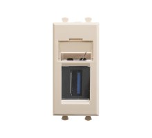 Розетка USB 3.0 модульная, тип А-А, ванильная дымка, 1 модуль, Avanti (4405301)
