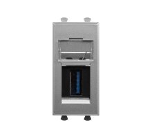 Розетка USB 3.0 модульная, тип А-А, закаленная сталь, 1 модуль, Avanti (4404301)