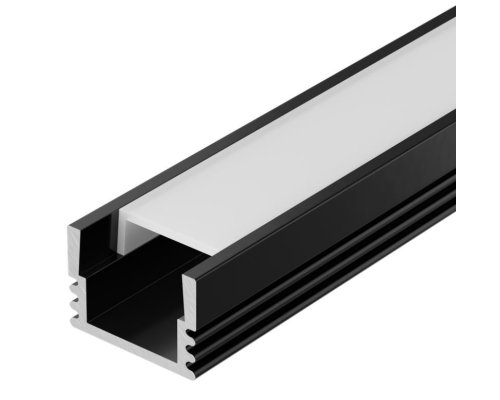 Профиль алюминиевый для LED ленты 1712 2м опал черный (LSADD1712-SET1-2-N1-1-K02)