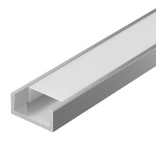 Профиль алюминиевый для LED ленты 1607 2м опал (LSADD1607-SET1-2-N1-1-08)