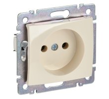 Valena DIY розетка 1-местная без заземления без защитных шторок, скрытой установки, слоновая кость (695611)
