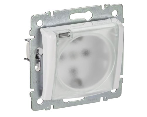 Valena DIY розетка 1-местная с заземлением с защитными шторками, IP44, скрытой установки, белый (695641)