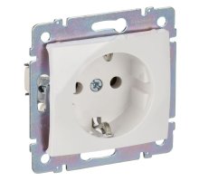 Valena DIY розетка 1-местная с заземлением без защитных шторок, скрытой установки, белый (694280)