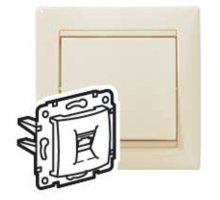 Valena DIY розетка телефонная 2хRJ11, скрытой установки, слоновая кость (696742)