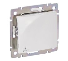 Valena выключатель 1-клавишный, IP44, скрытой установки, белый (774201)