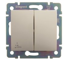 Valena переключатель 2-клавишный, IP44, скрытой установки, слоновая кость (774198)