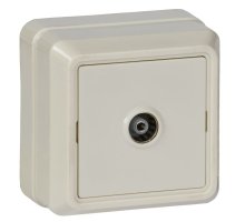 Розетка TV OKTAVA РТВ20-ОКм открытой установки кремовый (EAO10-K33-DC)