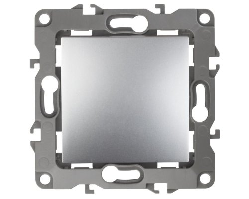 Выключатель 1-кл. IP20 12-1101-03 250В 10АХ алюминий ЭРА (Б0014623)