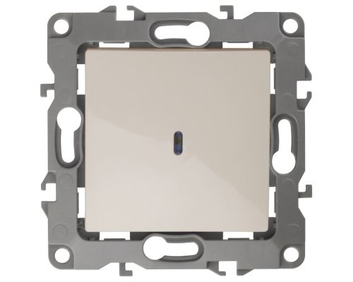 Выключатель 1-кл. с подсветкой IP20 12-1102-02 250В 10АХ слоновая кость ЭРА (Б0014634)