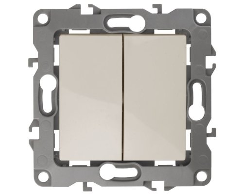 Выключатель 2-кл. IP20 12-1104-02 250В 10АХ слоновая кость ЭРА (Б0014646)