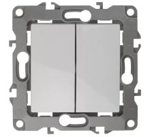 Переключатель двойной IP20 12-1106-01 250В 10АХ белый ЭРА (Б0014663)