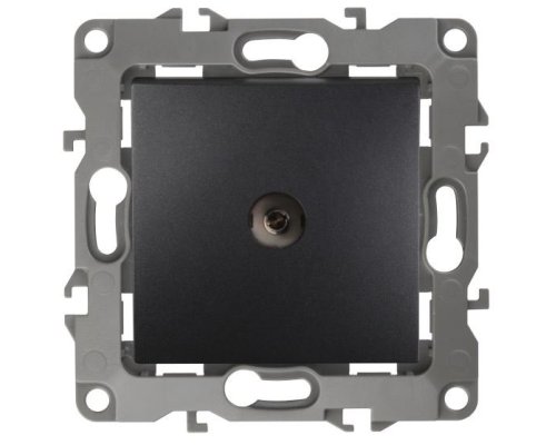 Розетка TV проходная 12-3102-05 IP20 антрацит ЭРА (Б0027435)