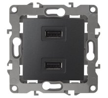 Зарядное устройство 12-4110-05 USB 230В/5В-2100мА IP20 антрацит ЭРА (Б0027495)