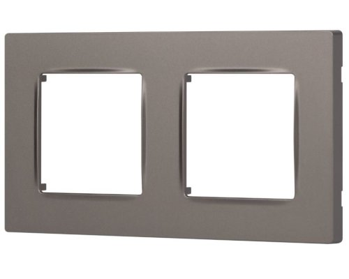 Рамка на 2 поста 12-5202-16, классик, серия 12 титан ЭРА (Б0067733)