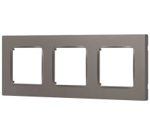 Рамка на 3 поста 12-5203-16 классик, серия 12 титан ЭРА (Б0067790)