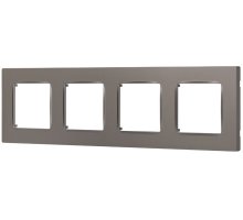 Рамка на 4 поста 12-5204-16 классик, серия 12 титан ЭРА (Б0067774)