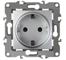 Розетка 12-2101-03 16A IP20 250В 2P+E серия 12 алюминий Schuko (Б0014677)