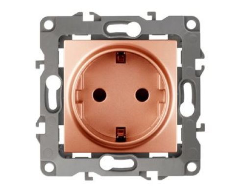 Розетка 12-2101-14 16А IP20 250В 2P+E серия 12 медь Schuko (Б0019321)