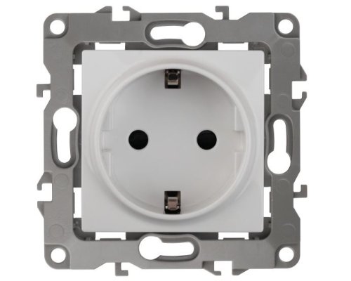Розетка 12-2102-01 16А IP20 250В 2P+E серия 12 белый Schuko (Б0014687)