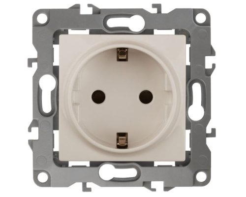 Розетка 12-2102-02 16А IP20 250В 2P+E серия 12 слоновая кость Schuko (Б0014688)