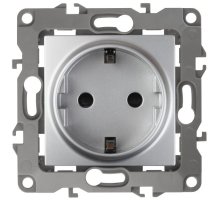 Розетка 12-2102-03 16А IP20 250В 2P+E серия 12 алюминий Schuko (Б0014689)