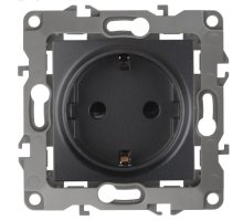 Розетка 12-2102-05 16А IP20 250В 2P+E серия 12 антрацит Schuko (Б0014691)