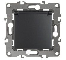 Розетка 12-2103-05 16А IP20 250В 2P+E серия 12 антрацит Schuko (Б0014697)