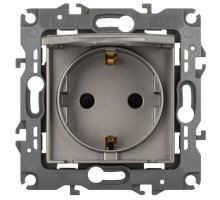 Розетка 12-2103-16 16А 250В 2P+E серия 12 титан Schuko (Б0065722)