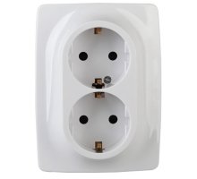 Розетка 12-2108-01 16А IP20 250В 2X2P+E серия 12 белый Schuko (Б0036442)