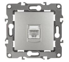 Розетка RJ45 12-3107-03 IP20 серия 12 алюминий ЭРА (Б0014725)