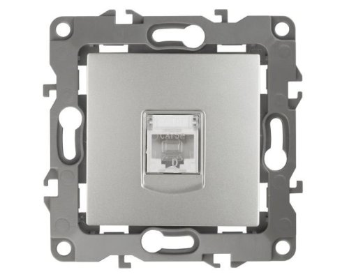 Розетка RJ45 12-3107-03 IP20 серия 12 алюминий ЭРА (Б0014725)