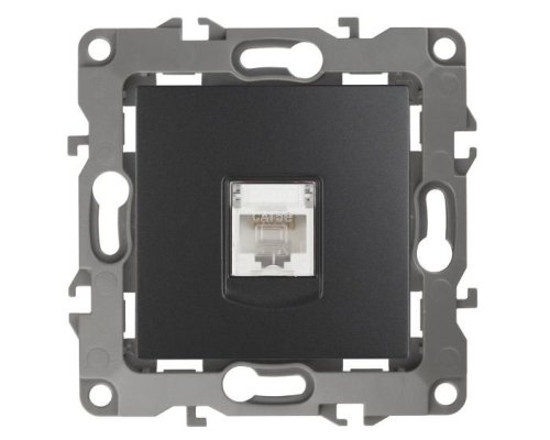 Розетка RJ45 12-3107-05 IP20 серия 12 антрацит ЭРА (Б0014727)