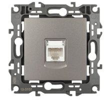 Розетка RJ45 12-3107-16 серия 12 титан ЭРА (Б0065716)