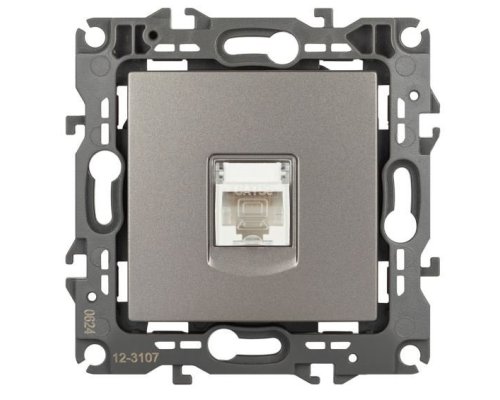 Розетка RJ45 12-3107-16 серия 12 титан ЭРА (Б0065716)
