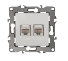 Розетка двойная 12-3108-01 IP20 2XRJ45 серия 12 белый ЭРА (Б0014729)