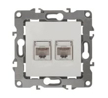 Розетка двойная 12-3108-02 IP20 2XRJ45 серия 12 слоновая кость ЭРА (Б0014730)