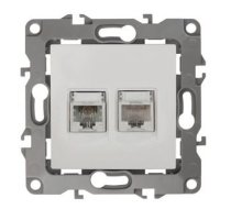 Розетка RJ45+RJ11 12-3109-01 IP20 серия 12 белый ЭРА (Б0018248)