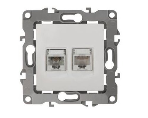 Розетка RJ45+RJ11 12-3109-01 IP20 серия 12 белый ЭРА (Б0018248)