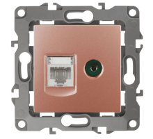 Розетка RJ45+TV 12-3110-14 IP20 серия 12 медь ЭРА (Б0027449)