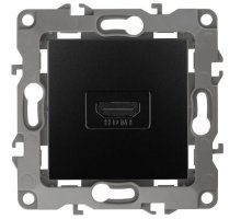Розетка HDMI 12-3114-05 IP20 серия 12 антрацит ЭРА (Б0027485)