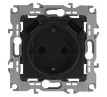 Розетка с 2xUSB 12-4109-05 16А 250В 5В-3А 2P+E серия 12 антрацит ЭРА (Б0047844)