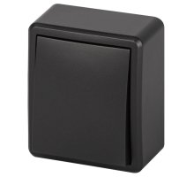 Выключатель 1-кл. ОУ Эксперт IP20 11-1201-05 250В 10АХ антрацит ЭРА (Б0062989)