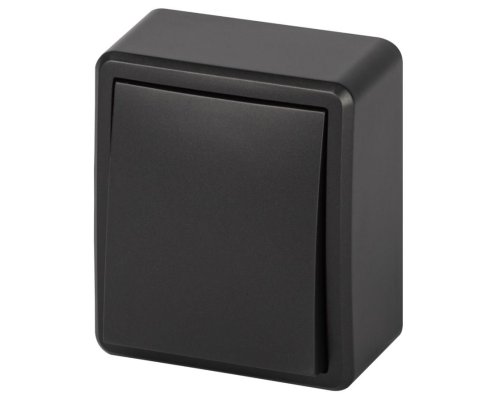 Выключатель 1-кл. ОУ Эксперт IP20 11-1201-05 250В 10АХ антрацит ЭРА (Б0062989)