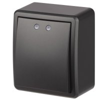Выключатель 1-кл. ОУ Эксперт IP20 11-1202-05 250В 10АХ антрацит ЭРА (Б0063044)