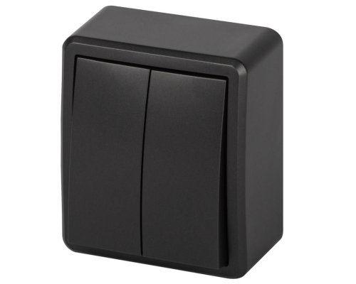 Выключатель 2-кл. ОУ Эксперт IP20 11-1204-05 250В 10АХ антрацит ЭРА (Б0063026)